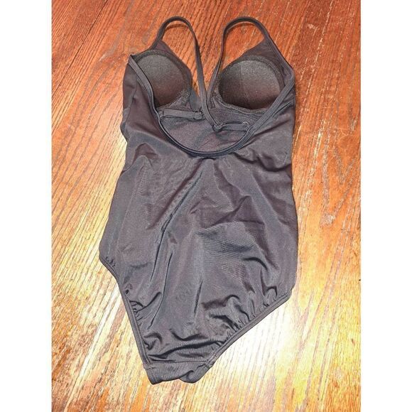 Small Time and Tru Black Adjustable Criss Cross Strap Swimsuit Bathing Suit - Picture 4 of 6
